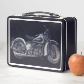 Box Moto - Boîte à lunch noire (En situation)