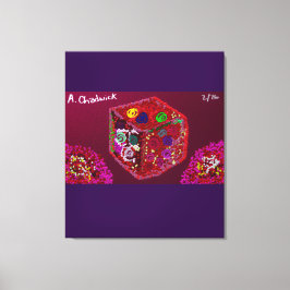 Box of Sixteen Roses Canvas Afdruk