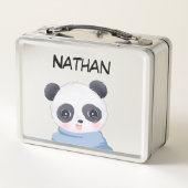 Box Panda Boy Boîte à lunch en métal (Dos)