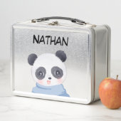 Box Panda Boy Boîte à lunch en métal (En situation)