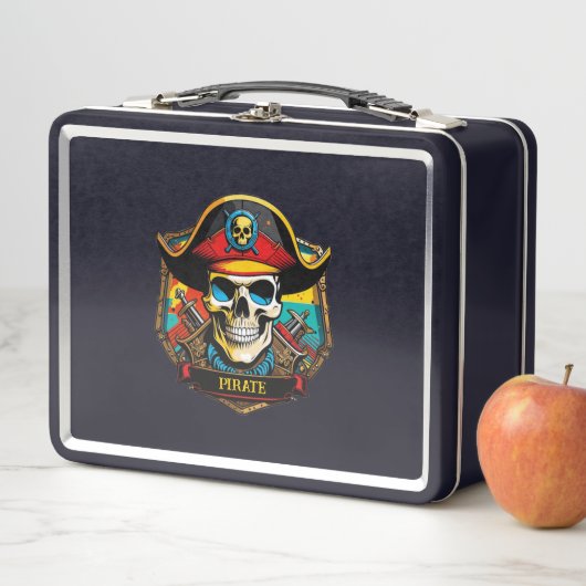 Box Pirate Capitaine Boîte à lunch en métal (En situation)