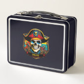 Box Pirate Capitaine Boîte à lunch en métal (Devant)