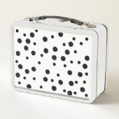 Box Pois noirs dans des boîtes à lunch blanches (Dos)