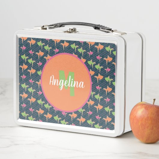 Box Retro Neon Goldfish Boîte à lunch en métal (En situation)