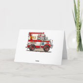 Box Truck Ambulance Feestdagen Kaart (Achterkant)