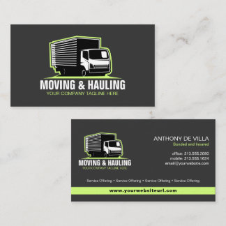 Box Truck Moving, Hauling & Delivery Service Visitekaartje