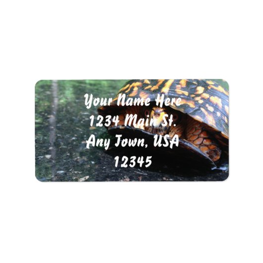 Box Turtle Etiket (Voorkant)