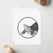 Box Turtle Note Card Notitiekaartje (Voorkant / Achterkant in situ)