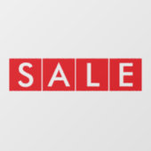 Box Verkoop Rood Raamsticker (Vel)