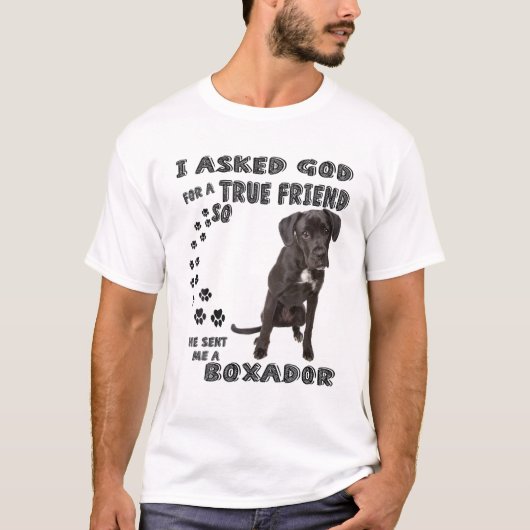 Boxador Quote mam, Boxerlab Pap Costume, Boxer Lab T-shirt (Voorkant)