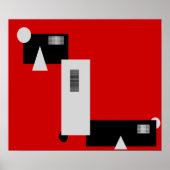 Boxcar Modern Art Poster Print (Voorkant)