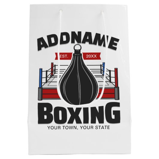 Boxe Anneau AJOUTER NOM Boxer Gym Speed Sac (Dos)