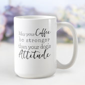 Boxe avec un chien tasse de café avec attitude aqu