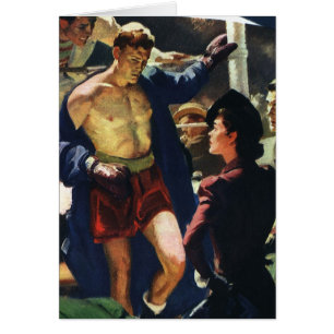 Boxe de sports vintages, Boxer quittant la ceintur