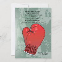 Boxe Glove Invitation de fête d'anniversaire