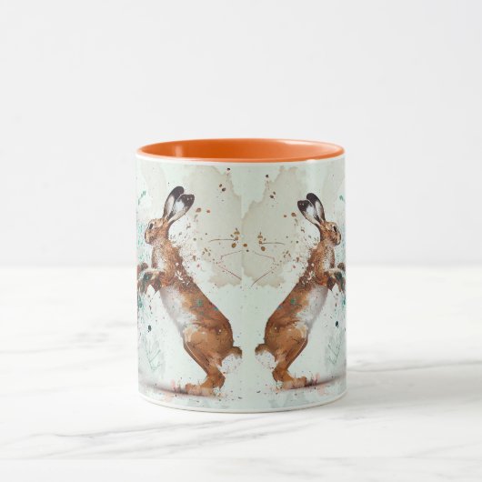 Boxe Hares Mug (Centre)