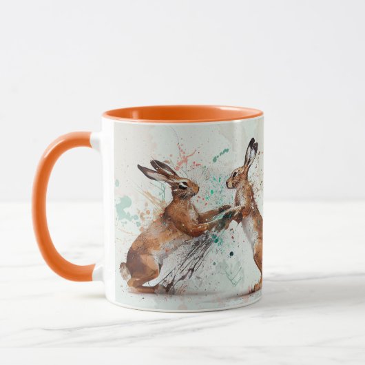 Boxe Hares Mug (Gauche)