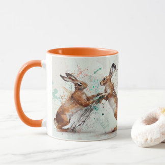 Boxe Hares Mug