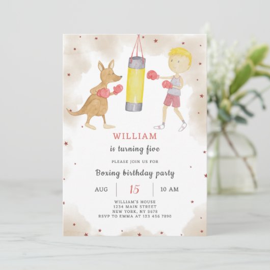 Boxe Invitation Anniversaire (Debout devant)