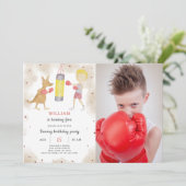 Boxe Invitation Anniversaire Avec photo (Debout devant)