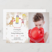 Boxe Invitation Anniversaire Avec photo (Devant / Derrière)