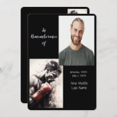 Boxe Invitation du service commémoratif (Devant / Derrière)