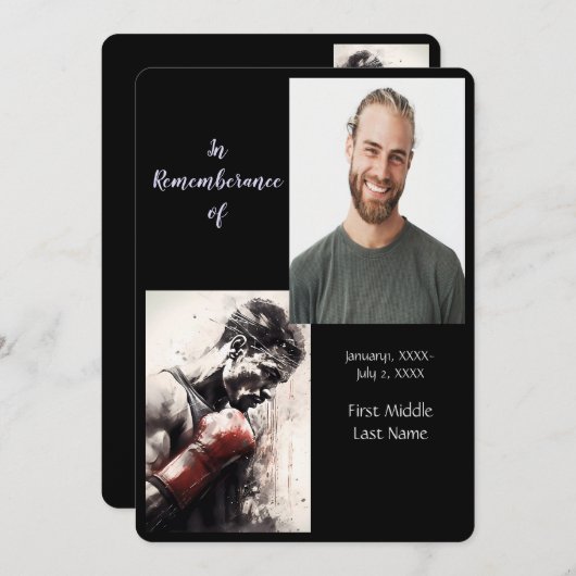 Boxe Invitation du service commémoratif (Devant / Derrière)