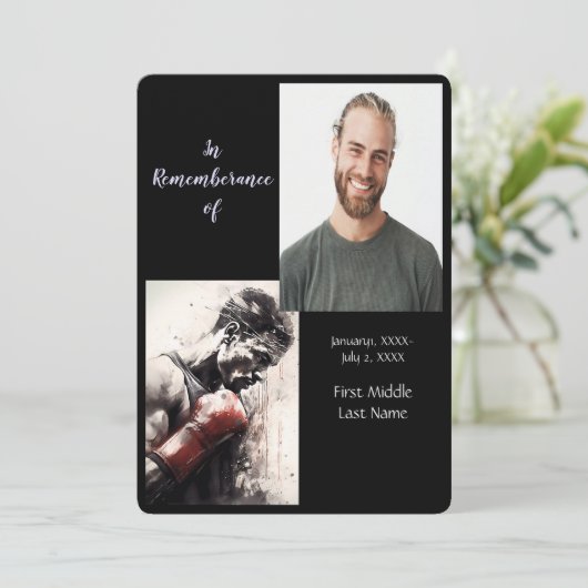 Boxe Invitation du service commémoratif (Debout devant)