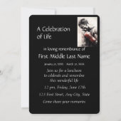 Boxe Invitation du service commémoratif (Dos)