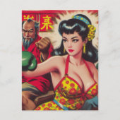  Boxe Meisje Briefkaart (Voorkant)