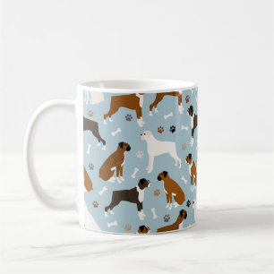Boxe Os de chien et pattes de café Mug