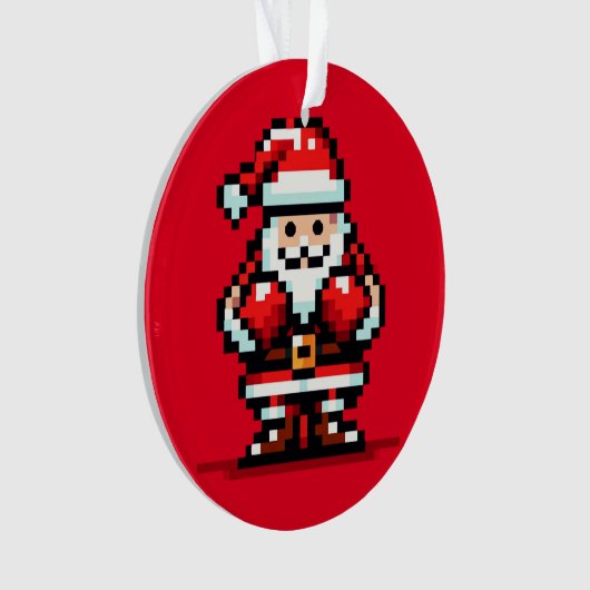 Boxe Père Noël - Retro Pixel Conception de Noël (devant)