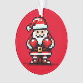 Boxe Père Noël - Retro Pixel Conception de Noël (devant)