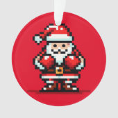 Boxe Père Noël - Retro Pixel Conception de Noël (devant)
