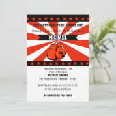 Boxe Sports Boy Invitation Anniversaire (Debout devant)