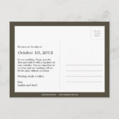 Boxed Calendar Save the Date Briefkaart (grijs) (Achterkant)