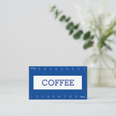 Boxed Double Number Loyalty Coffee Punch Card (Staand voorkant)