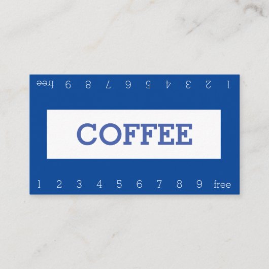 Boxed Double Number Loyalty Coffee Punch Card (Voorkant)