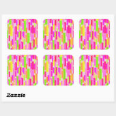 Boxed Stripe Vierkante Sticker (Vel)
