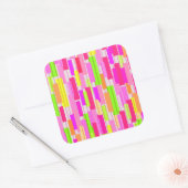 Boxed Stripe Vierkante Sticker (Envelop)