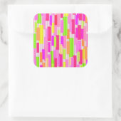 Boxed Stripe Vierkante Sticker (Tas)