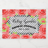 Boxed Stripes & Roses Derby Mini Mousserende Wijn  Sparkling Wijnetiket (Enkel label)