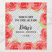 Boxed Stripes & Rozen Derby Wijnflesetiketten Wijn Etiket (Enkel label)