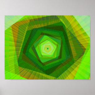 Boxen, Abstracte fijne fractale kunst Poster