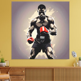 Boxer1 Canvas Afdruk