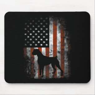 Boxer Amerikaanse Vlag Shirt VS 4 juli Hond Gesche Muismat
