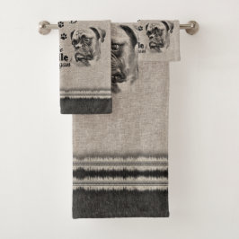 Boxer art als alles mislukt, quote bad handdoek