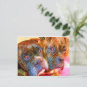 Boxer Art briefkaart (Staand voorkant)