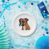 Boxer Bark Design Punchy Graphic designs Papieren Bordje (Feest)