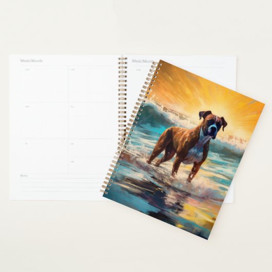 Boxer Beach Surfing Peinture (Devant avec enveloppe)